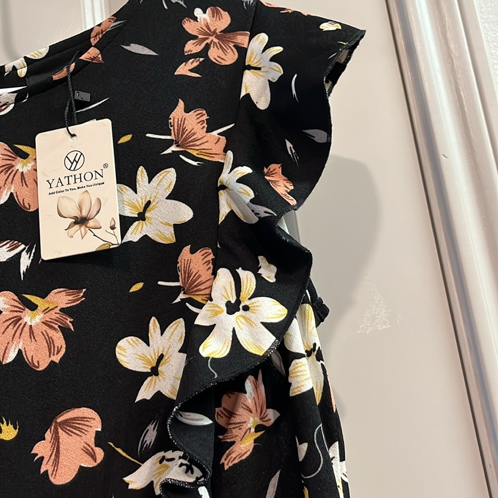 NWT YATHON size extra large floral dress - Picture 3 of 8